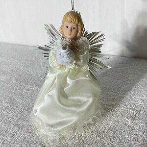 Vintage Angel Christmas Tree Topper Angel Pig Tail Light